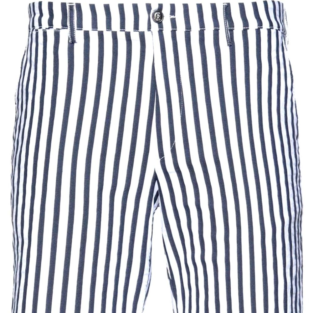 40 Weft Bermuda Shorts Blue/White Stripes - waist 38